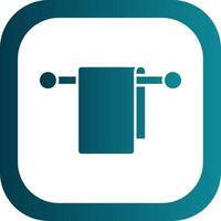 Towel Hanger Glyph Gradient Round Corner Icon vector