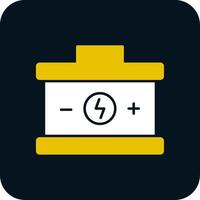 Battery Glyph Two Color Icon vector