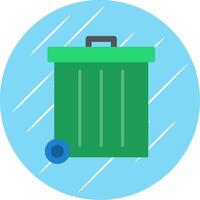 Refuse Flat Blue Circle Icon vector