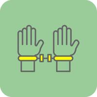 Arrest Filled Yellow Icon vector
