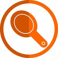 Hand Mirror Glyph Orange Circle Icon vector