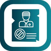 Blaklist Glyph Gradient Round Corner Icon vector
