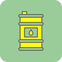 Oil Barrel Filled Yellow Icon vector