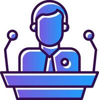 Speech Gradient Filled Icon vector