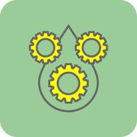 Lubricant Filled Yellow Icon vector