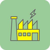 Power Plant Filled Yellow Icon vector