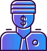 Bribe Gradient Filled Icon vector