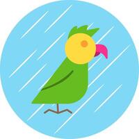 Parrot Flat Blue Circle Icon vector