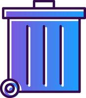 Refuse Gradient Filled Icon vector