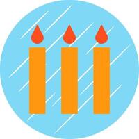 Candle Flat Blue Circle Icon vector