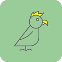 Parrot Filled Yellow Icon vector