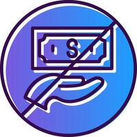 Stop Corruption Gradient Filled Icon vector