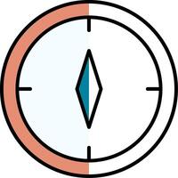 Compass Filled Half Cut Icon vector