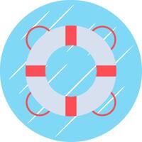 Buoy Flat Blue Circle Icon vector