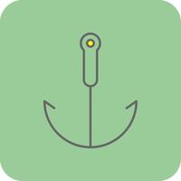 Grappling Hook Filled Yellow Icon vector