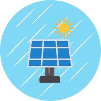 solar panel plano azul circulo icono vector