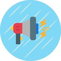 Megaphone Flat Blue Circle Icon vector