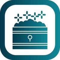 Treasure Glyph Gradient Round Corner Icon vector
