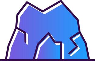 Cave Gradient Filled Icon vector