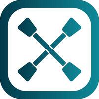 Paddles Glyph Gradient Round Corner Icon vector