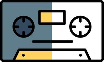 Cassette Filled Half Cut Icon vector