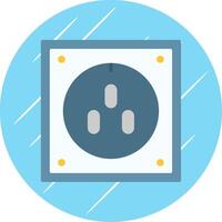 Socket Flat Blue Circle Icon vector