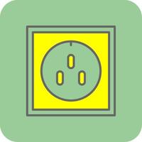 Socket Filled Yellow Icon vector