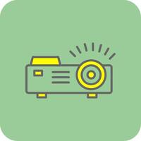 Projector Filled Yellow Icon vector