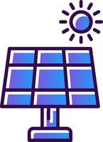 solar panel degradado lleno icono vector