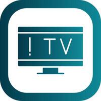 Tv Glyph Gradient Round Corner Icon vector