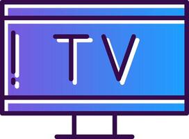 Tv Gradient Filled Icon vector