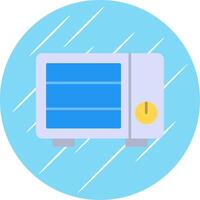 Oven Flat Blue Circle Icon vector