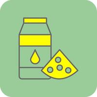 Dairy Products Filled Yellow Icon vector