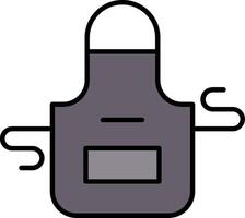 Apron Line Filled White Shadow Icon vector