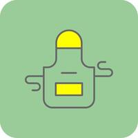 Apron Filled Yellow Icon vector