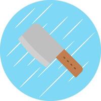 Cleaver Flat Blue Circle Icon vector