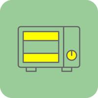 Oven Filled Yellow Icon vector