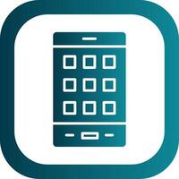 Mobile Phone Glyph Gradient Round Corner Icon vector