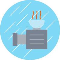 Meat Grinder Flat Blue Circle Icon vector