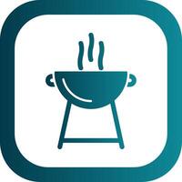 Grill Glyph Gradient Round Corner Icon vector