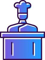 Cooking Show Gradient Filled Icon vector