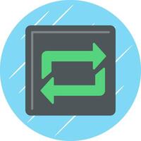 Repeat Flat Blue Circle Icon vector
