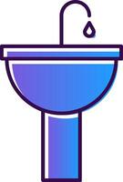 Sink Gradient Filled Icon vector