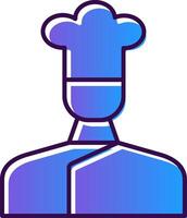 Chef Gradient Filled Icon vector