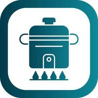 Cooking Glyph Gradient Round Corner Icon vector