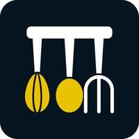 Kitchen Utensils Glyph Two Color Icon vector