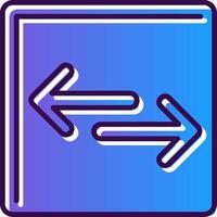 Opposite Arrow Gradient Filled Icon vector