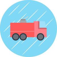 Fire Truck Flat Blue Circle Icon vector