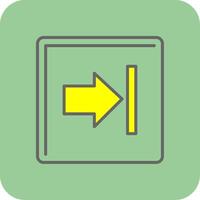 Right Arrow Filled Yellow Icon vector