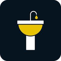 Sink Glyph Two Color Icon vector